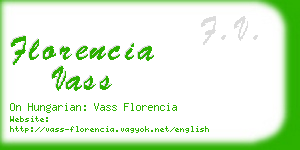 florencia vass business card